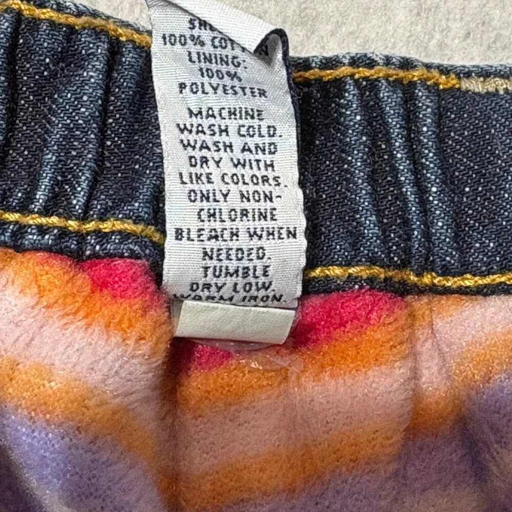 Infant Baby Girl 6-9 M Flannel Fleece Lined Jeans Lot of 2 pants - Picture 10 of 11